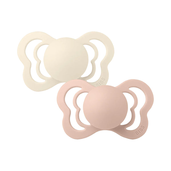 Bibs Couture Pacifiers 2 Pack - Ivory/Blush