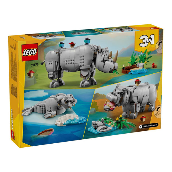 Lego Creator Wild Animals Majestic Rhino with Birds