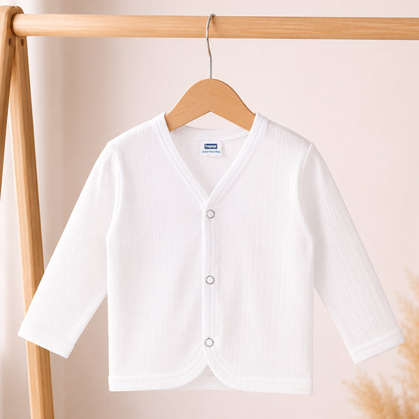 Hopop Baby 100% Cotton Soft & Warm Front Open Thermal Full Sleeves Vest