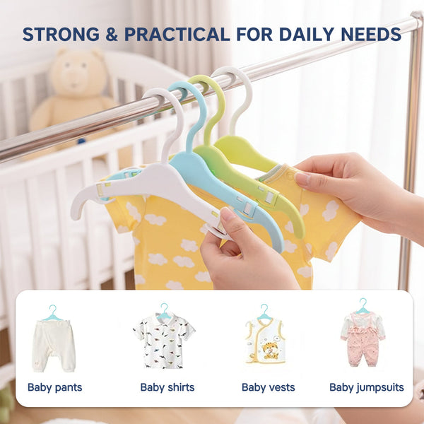 Hopop Adjustable Anti-Slip Baby Clothes Hangers – pack of 6 - Dezine Kids