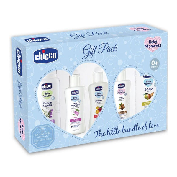 Baby Essential Blue New Born Gift Set-Pack Of 5-Gift For Baby Shower & Baby Birthday - Blue - Dezine Kids