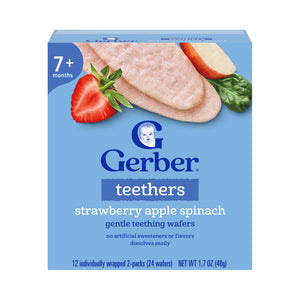 Gerber Teether for Crawlers, 7+ months - Strawberry Apple Spinach
