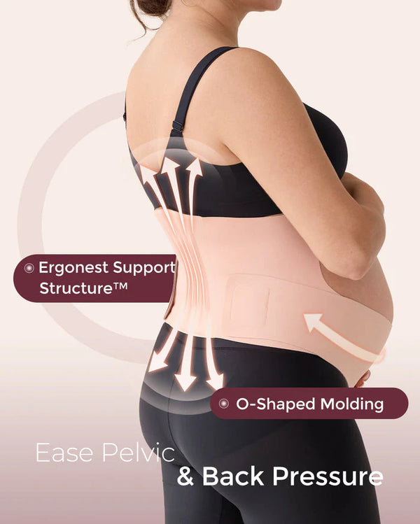 Momcozy BumpEase Ergonest Maternity Belly Band, O Shape Molding - Skin
