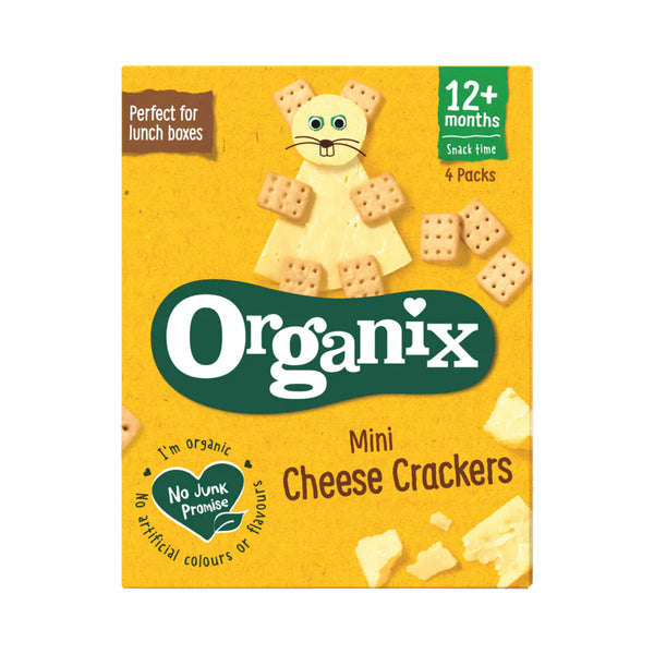 Organix Mini Cheese Crackers, 12+Months (4x20g) - 80 gm - Dezine Kids