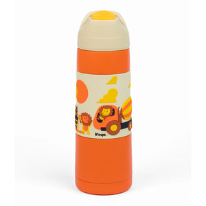 Kicups Grip Flow Stainless Steel Insulated Straw Bottle with Slider Lid 550ml - Little Builders