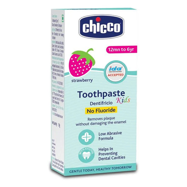 Chicco Tooth Paste No Fluoride 1Y to 6Year 50G - Strawberry