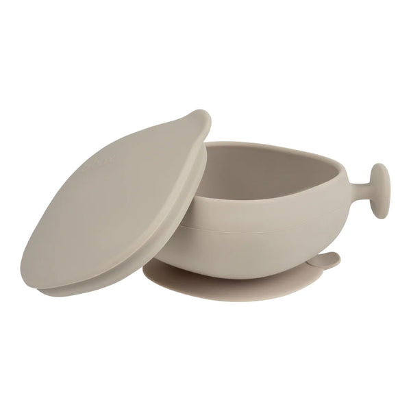 B.Box Silicone Bowl Plus Lid With Suction Base - Latte Biege