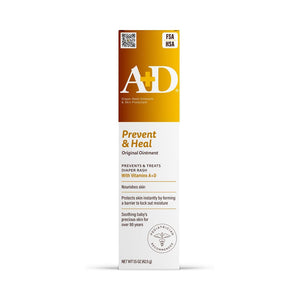 A+D Prevent & Heal Original Ointment, Diaper Rash Ointment & Skin Protectant - 113 gm