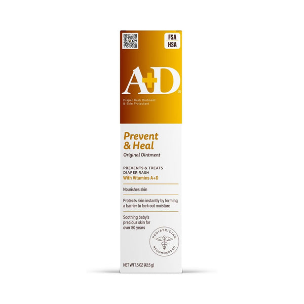 A+D Prevent & Heal Original Ointment, Diaper Rash Ointment & Skin Protectant - 113g