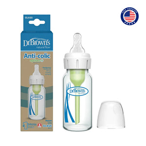 Dr.Browns Anti-Colic Options+ Narrow Glass Baby Bottle - 120 ml