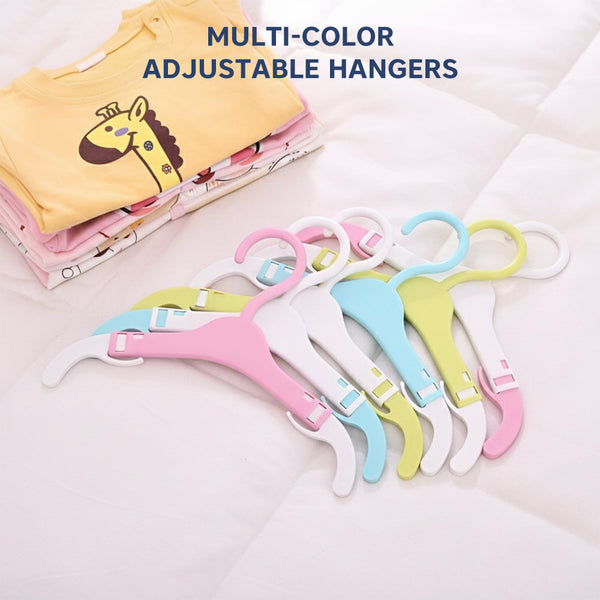 Hopop Adjustable Anti-Slip Baby Clothes Hangers – pack of 6 - Dezine Kids