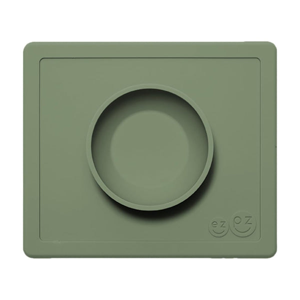 EzPz Mini Bowl 100% Food Grade Silicone Suction Bowl, Non Slip, BPA Free - Olive