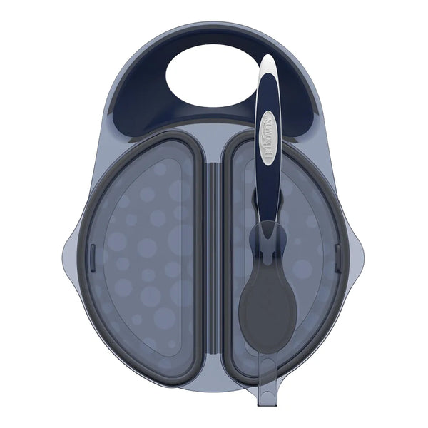 Dr.Browns Travel Fresh Bowl and Spoon - Dark Blue