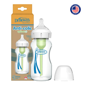 Dr.Browns Natural Flow Anti Colic Options Wide Neck Glass Baby Bottle - 270ml