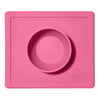 EzPz Happy Bowl 100% Food Grade Silicone Suction Bowl with Built In Placemat - Pink