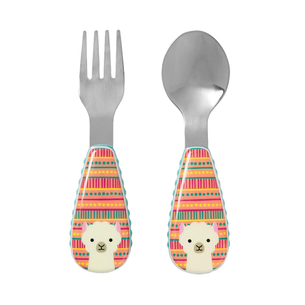 Skip Hop Zoo Utensils Fork & Spoon (3 to 36 Months) - Llama