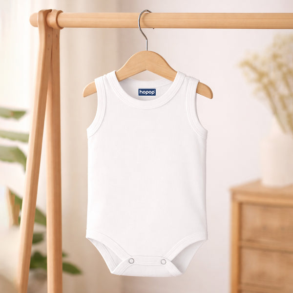 Hopop Baby Cotton Round Neck Sleeveless Romper Pack of 1