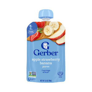 Gerber Fruit Puree - Apple Strawberry Banana