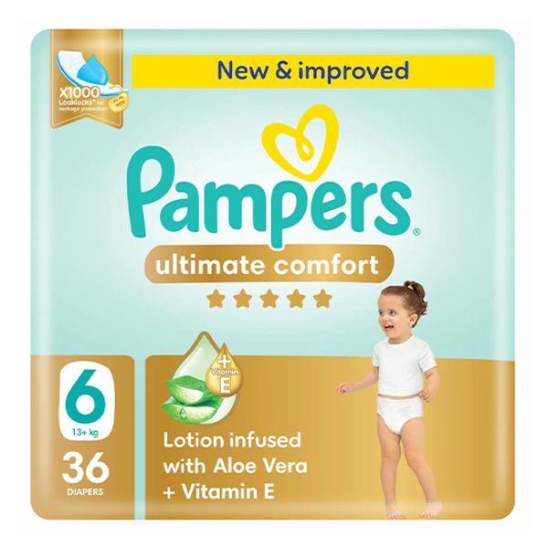 Pampers Ultimate Comfort Size 6 (13+ Kg) 36 Pcs (Made in UAE)