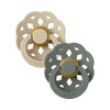 Bibs Boheme Pacifiers 2 Pack - Vanilla/Pine