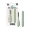 EzPz Baby Led Toothbrush 100% Silicone Infant Toothbrush with Dual Sided Bristles & Sensory Bumps - Sage