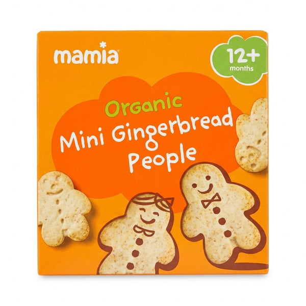 Mamia Organic Mini Gingerbread People, 12+Months - 100g - Dezine Kids