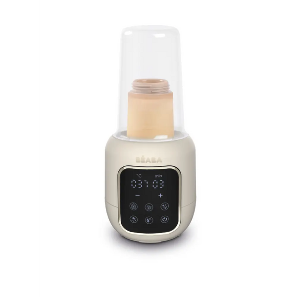 Beaba Multi Milk 5 in 1 Baby Bottle Warmer, Fast Steam Mode, Defrost & Baby Food Warmer with LED Display, Touch Screen & Adjustable Timer - Clay