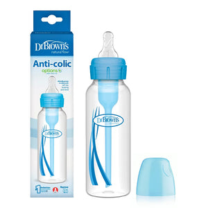 Dr.Browns Natural Flow Anti Colic Options+ Narrow Baby Bottle 8 oz/250 ml - Blue
