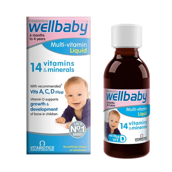Wellbaby Multi-Vitamin Liquid 14 Vitamins and Minerals - 150 ml - Dezine Kids