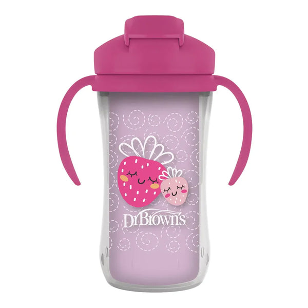 Dr.Browns Milestones Insulated Straw Cup - Pink - Dezine Kids