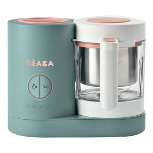 Beaba Babycook Neo 6 In 1 Baby Food Processor, Portable Baby Food Cooker, Puree Maker and Warmer - Eucalyptus