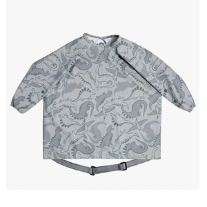 Bibado Long Sleeve Coverall Weaning Bib - Dino Roar Grey