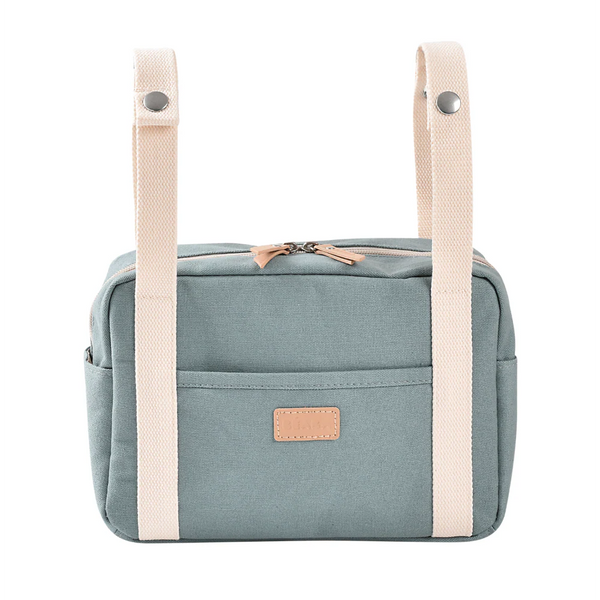 Beaba Mini Paris Baby Diaper Bag with 5L Capacity, Multi Pocket Organizer with Stroller Clips - Sage Green