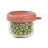 Beaba Glass Storage Container, Airtight Container with Graduation Measuring Scale, 150 ml - Terracotta