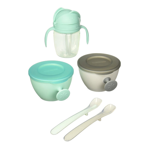 Skip Hop Easy Feed Mealtime Set - Teal & Grey
