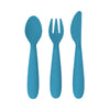 EzPz Happy Utensils for Toddlers(Spoon, Fork & Knife) - Blue