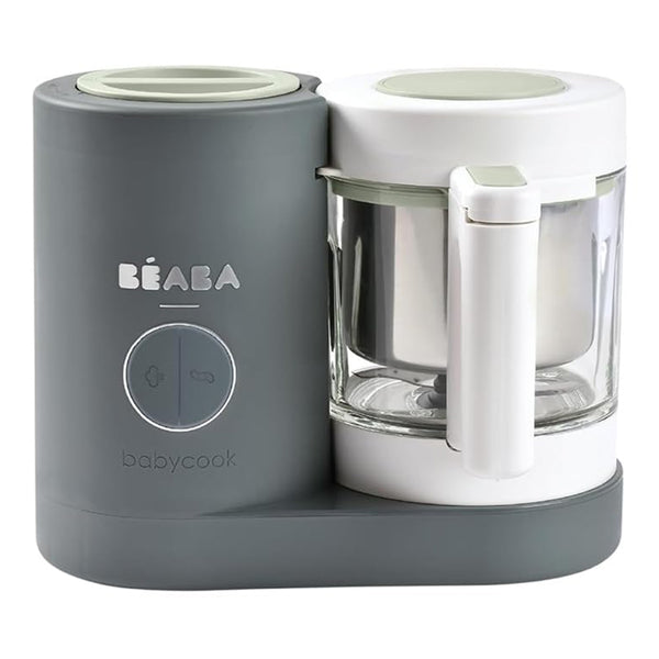 Beaba Babycook Neo 6 In 1 Baby Food Processor, Portable Baby Food Cooker, Puree Maker and Warmer - Mineral Grey - Dezine Kids