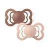 Bibs Supreme Pacifiers 2 Pack - Woodchuck/Blush