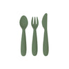 Happy Utensils for Toddlers(Spoon, Fork & Knife) - Olive - Dezine Kids