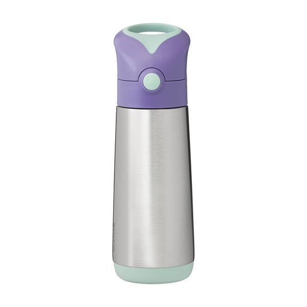 B.Box Insulated Straw Sipper Drink Water Bottle 500ml - Lilac Pop