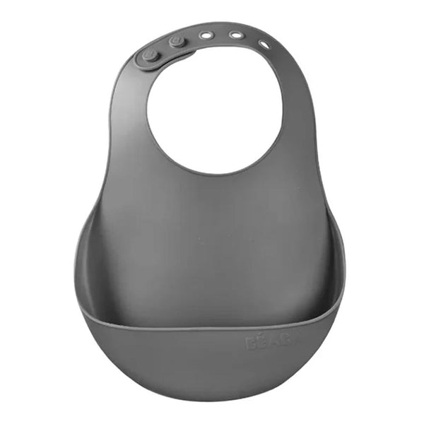 Beaba Silicone Bib - Mineral Grey