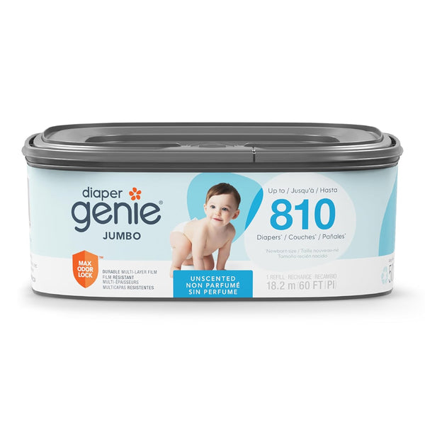 Diaper Genie Jumbo Square Refills Holds Upto 810 Newborn Sized Diapers