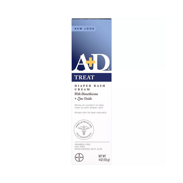 A+D Diaper Rash Cream, Dimethicone Zinc Oxide Cream - 113g
