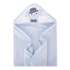 Hudson Baby Animal Face Cotton Hooded Towel, Size 30in x 30in - Light Blue Elephant