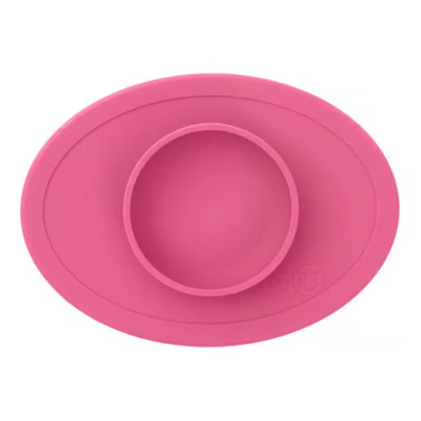 EzPz Tiny Bowl 100% Food Grade Silicone Suction Bowl Non Slip & Microwave Safe - Bright Pink