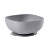 Beaba Silicone Suction Bowl, Non Slip Baby Feeding Bowl, Ergonomic Design, Supple and Unbreakable Silicone BPA Free - Grey