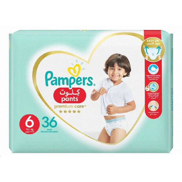 Pampers Premium Care Pants Diapers Size 6 (16+Kg) 36 Pcs (Made In Egypt)