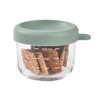 Beaba Glass Storage Container, Airtight Container with Graduation Measuring Scale, 150 ml - Sage Green