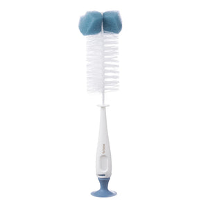 B.Box Bottle Brush, Soft Nylon Bristles, Lightweight, Suction Base - Ocean Blue