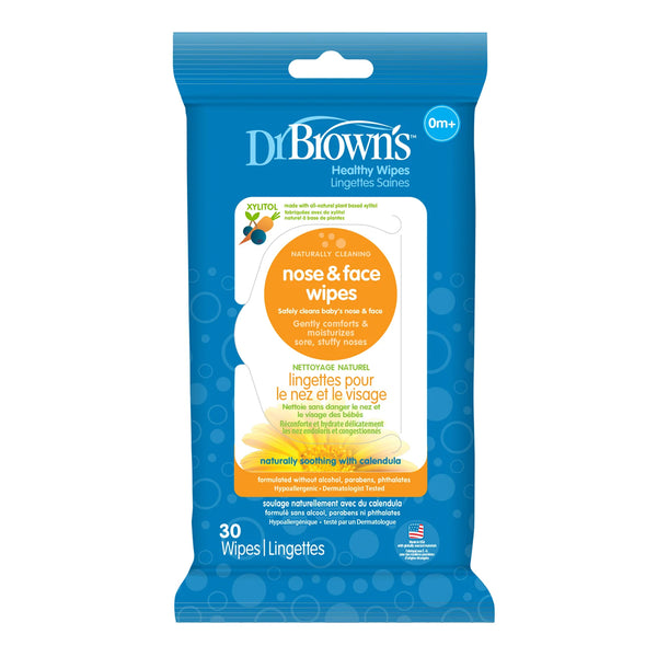 Dr.Browns Nose & Face Healthy Wipes, 30 Count - Dezine Kids
